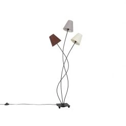 QAZQA Design Stehleuchte schwarz mit Stoffschirm 3-flammig - Melis -Stehlampen Verkaufsladen 5106 103869 17