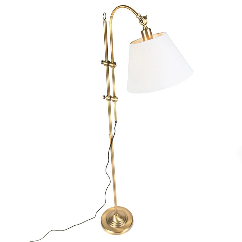 QAZQA Smarte klassische Stehleuchte Bronze mit Weiß inkl. Wifi A60 - Ashley 18 QAZQA Smarte klassische Stehleuchte Bronze mit Weiß inkl. Wifi A60 - Ashley – Bild 16