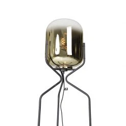 QAZQA Design-Stehlampe schwarz mit Goldglas - Bliss -Stehlampen Verkaufsladen 5153 104857 8