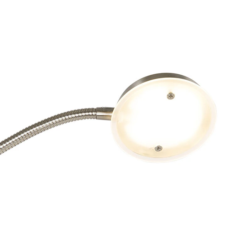 QAZQA Moderne Stehlampe Stahl inkl. LED mit Fernbedienung und Lesearm - Strela 13 QAZQA Moderne Stehlampe Stahl inkl. LED mit Fernbedienung und Lesearm - Strela – Bild 11