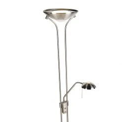 QAZQA Stehleuchte aus Stahl mit Leseleuchte inkl. LED und Dimmer - Diva 2 -Stehlampen Verkaufsladen 5188 91860 12