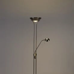 QAZQA Stehleuchte Stahl mit Leselampe inkl. LED und Dimmer - Diva 40 QAZQA Stehleuchte Stahl mit Leselampe inkl. LED und Dimmer - Diva -Stehlampen Verkaufsladen 5200 103419 18