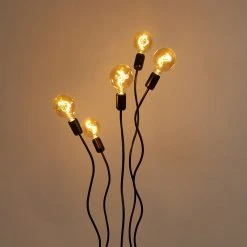 QAZQA Design Stehleuchte schwarz 5-Licht - Wimme 22 QAZQA Design Stehleuchte schwarz 5-Licht - Wimme -Stehlampen Verkaufsladen 5203 102754 9