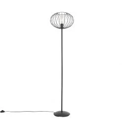 QAZQA Industrielle Stehlampe schwarz 36 cm - Margarita