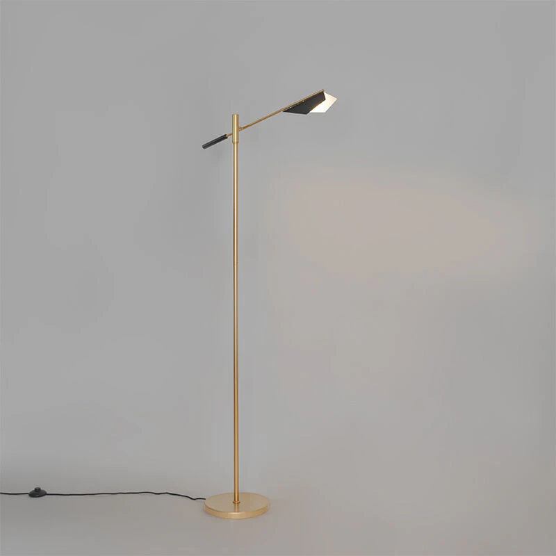 QAZQA Design-Stehlampe schwarz mit Gold - Sinem 15 QAZQA Design-Stehlampe schwarz mit Gold - Sinem – Bild 13