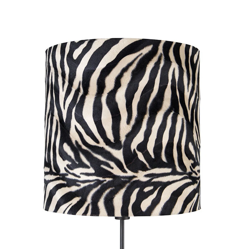QAZQA Stehlampe schwarzer Schirm Zebra Design 40 cm verstellbar - Parte 5 QAZQA Stehlampe schwarzer Schirm Zebra Design 40 cm verstellbar - Parte – Bild 3