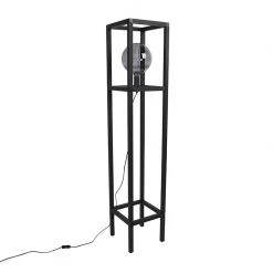 QAZQA Industrielle Stehlampe schwarz - Big Cage 2 -Stehlampen Verkaufsladen 5275 98925 15