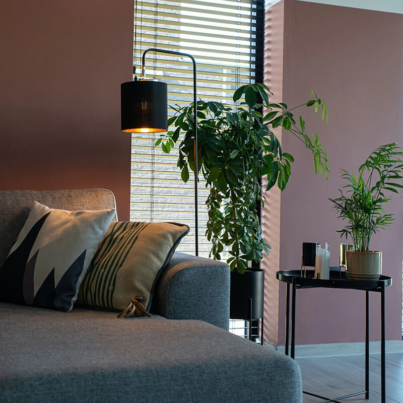 QAZQA Moderne Stehleuchte schwarz - Lofty 3 QAZQA Moderne Stehleuchte schwarz - Lofty