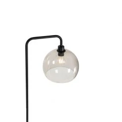 QAZQA Moderne Stehlampe schwarz mit Rauchglaseffekt - Maly -Stehlampen Verkaufsladen 5353 102922 6
