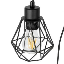 QAZQA Land Stehlampe schwarz mit Holz 2-Licht - Chon -Stehlampen Verkaufsladen 5371 103237 2