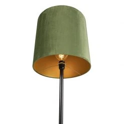 QAZQA Botanische Stehlampe schwarz mit grünem Schirm 40 cm - Simplo 15 QAZQA Botanische Stehlampe schwarz mit grünem Schirm 40 cm - Simplo -Stehlampen Verkaufsladen 5374 98100 4