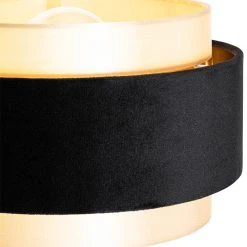 QAZQA Moderne Stehlampe Schwarz mit Gold - Elif -Stehlampen Verkaufsladen 5386 104954 5