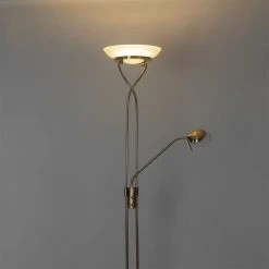 QAZQA Stehleuchte Messing inkl. LED und Dimmer mit Leselampe - Empoli 33 QAZQA Stehleuchte Messing inkl. LED und Dimmer mit Leselampe - Empoli -Stehlampen Verkaufsladen 5392 103426 13