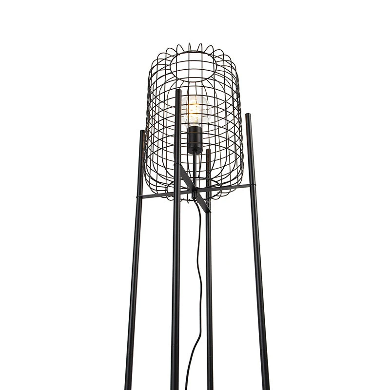 QAZQA Industrielle Stehlampe schwarz - Bliss Vefa 13 QAZQA Industrielle Stehlampe schwarz - Bliss Vefa – Bild 11