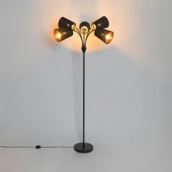 QAZQA Moderne Stehlampe schwarz 5-Licht - Carmen -Stehlampen Verkaufsladen 5430 103503 14