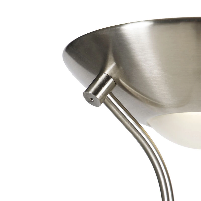 QAZQA Stehleuchte Stahl mit Leselampe inkl. LED und Dimmer - Diva 13 QAZQA Stehleuchte Stahl mit Leselampe inkl. LED und Dimmer - Diva – Bild 11