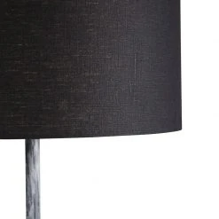 QAZQA Stehlampe grau mit schwarzem Schirm 50 cm - Simplo -Stehlampen Verkaufsladen 5484 98110 3