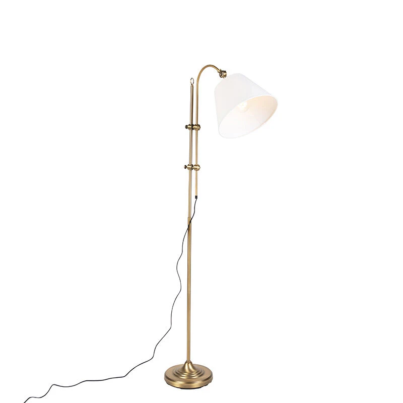 QAZQA Smarte klassische Stehleuchte Bronze mit Weiß inkl. Wifi A60 - Ashley 13 QAZQA Smarte klassische Stehleuchte Bronze mit Weiß inkl. Wifi A60 - Ashley – Bild 11