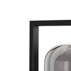 QAZQA Design Stehleuchte schwarz mit Rauchglas - Qara -Stehlampen Verkaufsladen 5527 102197 2