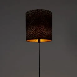 QAZQA Stehlampe schwarzer Schirm Leopard Design 40 cm - Parte -Stehlampen Verkaufsladen 5551 104178 10
