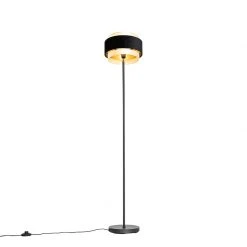 QAZQA Moderne Stehlampe Schwarz mit Gold - Elif -Stehlampen Verkaufsladen 5564 104954 7