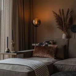 QAZQA Art Deco Stehlampe schwarz mit goldenem Glas - pallon -Stehlampen Verkaufsladen 5588 104472 12