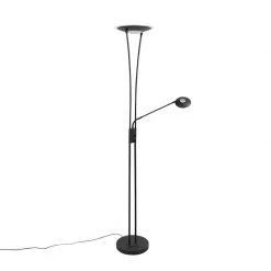 QAZQA Moderne Stehlampe schwarz inkl. LED mit Lesearm - Ibiza -Stehlampen Verkaufsladen 5590 99262 14