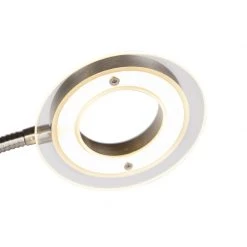 QAZQA Moderne Stehlampe Stahl und Glas inkl. LED mit Lesearm - Divine -Stehlampen Verkaufsladen 5615 99249 11