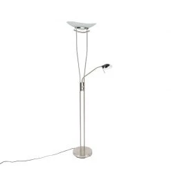 QAZQA Moderne Stehleuchte Stahl inkl. LED und Dimmer - Lexus -Stehlampen Verkaufsladen 5618 93513 11