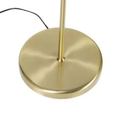 QAZQA Klassische Stehlampe Messing mit schwarzem Schirm verstellbar - Ladas -Stehlampen Verkaufsladen 5626 103226 12