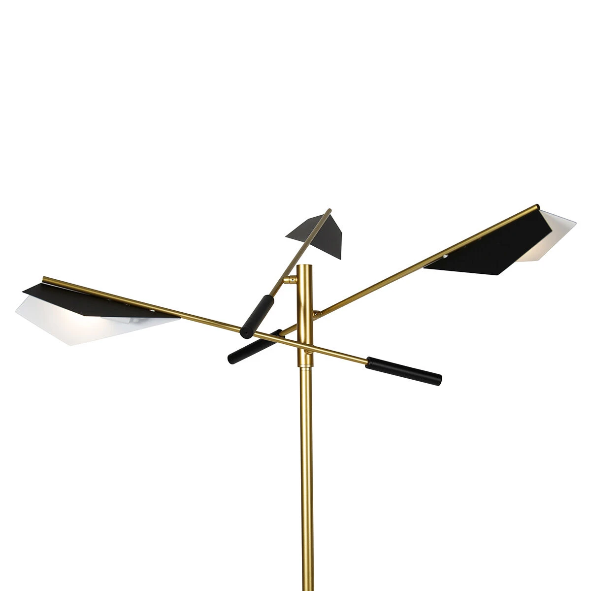 QAZQA Design-Stehlampe Schwarz mit Gold 3-flammig - Sinem 5 QAZQA Design-Stehlampe Schwarz mit Gold 3-flammig - Sinem – Bild 3