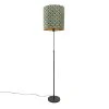 QAZQA Stehlampe schwarzer Schirm Pfau Design 40 cm verstellbar - Parte -Stehlampen Verkaufsladen 5641 104173 0