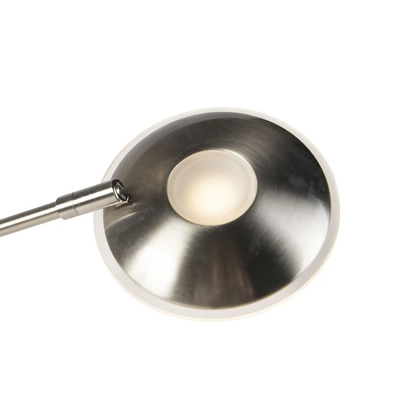 QAZQA Moderne Stehlampe Stahl inkl. LED mit Lesearm - Mallorca 6 QAZQA Moderne Stehlampe Stahl inkl. LED mit Lesearm - Mallorca – Bild 4