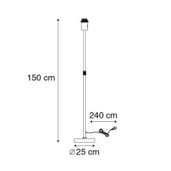 QAZQA Stehleuchte Stahl verstellbar - Parte -Stehlampen Verkaufsladen 5647 91790 4
