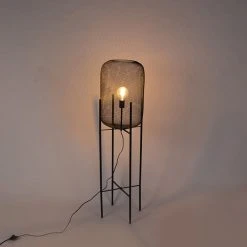QAZQA Moderne schwarze Stehleuchte - Bliss Mesh -Stehlampen Verkaufsladen 5652 98917 13