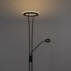 QAZQA Moderne Stehleuchte schwarz inkl. LED mit Lesearm - Divine -Stehlampen Verkaufsladen 5658 99250 16