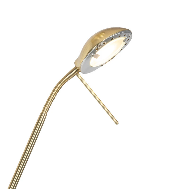 QAZQA Moderne Stehleuchte Messing mit Leselampe inkl. LED dim to warm - Diva 6 QAZQA Moderne Stehleuchte Messing mit Leselampe inkl. LED dim to warm - Diva – Bild 4