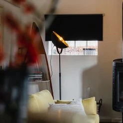 QAZQA Stehlampe schwarz mit Gold 35 cm verstellbar - Magnax