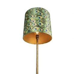 QAZQA Vintage Stehleuchte Gold mit Pfauenschirm 40 cm - Simplo 17 QAZQA Vintage Stehleuchte Gold mit Pfauenschirm 40 cm - Simplo -Stehlampen Verkaufsladen 5714 98106 5