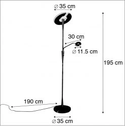 Trio Leuchten Moderne Stehlampe Stahl inkl. LED mit Lesearm - Moderno 24 Trio Leuchten Moderne Stehlampe Stahl inkl. LED mit Lesearm - Moderno -Stehlampen Verkaufsladen 5721 97720 4