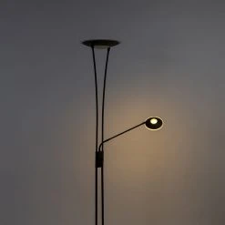 QAZQA Moderne Stehlampe schwarz inkl. LED mit Lesearm - Ibiza -Stehlampen Verkaufsladen 5740 99262 12