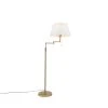 QAZQA Stehlampe Bronze mit weißem Schirm und verstellbarem Arm - Ladas Deluxe -Stehlampen Verkaufsladen 5755 102376 0