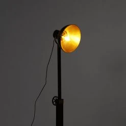 QAZQA Industrielle Stehlampe Bronze mit Holz - Mangos -Stehlampen Verkaufsladen 5766 102349 11