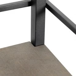 QAZQA Industriële vloerlamp zwart met hout - Cage Rack -Stehlampen Verkaufsladen 5788 105764 7