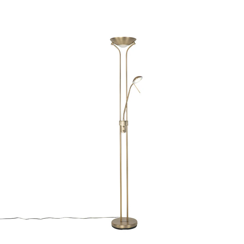 QAZQA Moderne Stehlampe Bronze mit Leselampe inkl. LED dunkel bis warm - Diva 4 QAZQA Moderne Stehlampe Bronze mit Leselampe inkl. LED dunkel bis warm - Diva – Bild 2