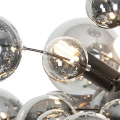 QAZQA Design Stehlampe schwarz mit Rauchglas 8-flammig - Explode -Stehlampen Verkaufsladen 5835 104548 5