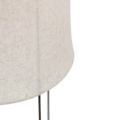 QAZQA Design Stehleuchte Stahl mit beigem Leinenschirm - Reichhaltig -Stehlampen Verkaufsladen 5846 102504 5