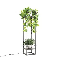 QAZQA Industrielle Stehlampe schwarz - Cage Rack -Stehlampen Verkaufsladen 5985 105762 10