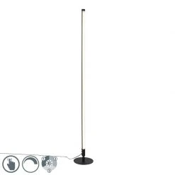 QAZQA Stehlampe schwarz inkl. LED mit Touch-Dimmer 3-stufig dimmbar - Line-up