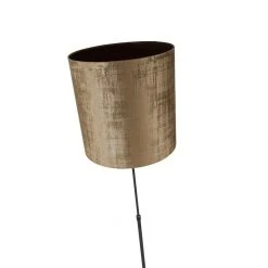 QAZQA Stehlampe schwarz Schirm braun 40 cm verstellbar - Parte -Stehlampen Verkaufsladen 6048 104175 5